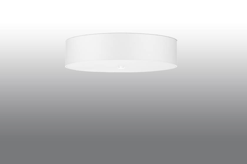 Plafond SKALA 50 blanco + 5x Bombilla LED E27 3000K Cálida 7,5W 620lm