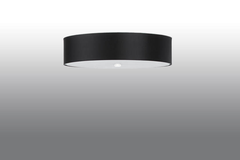 Plafond SKALA 50 negro + 5x bombilla LED E27 3000K Cálida 7,5W 620lm