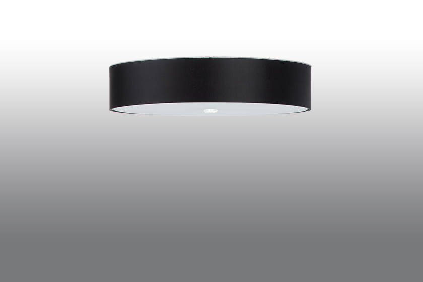 Plafond SKALA 60 negro + 5x bombilla LED E27 3000K Cálida 7,5W 620lm