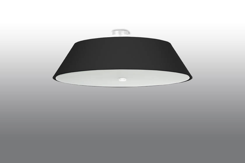 Plafond VEGA 70 negro + 5x bombilla LED E27 3000K Cálida 7,5W 620lm