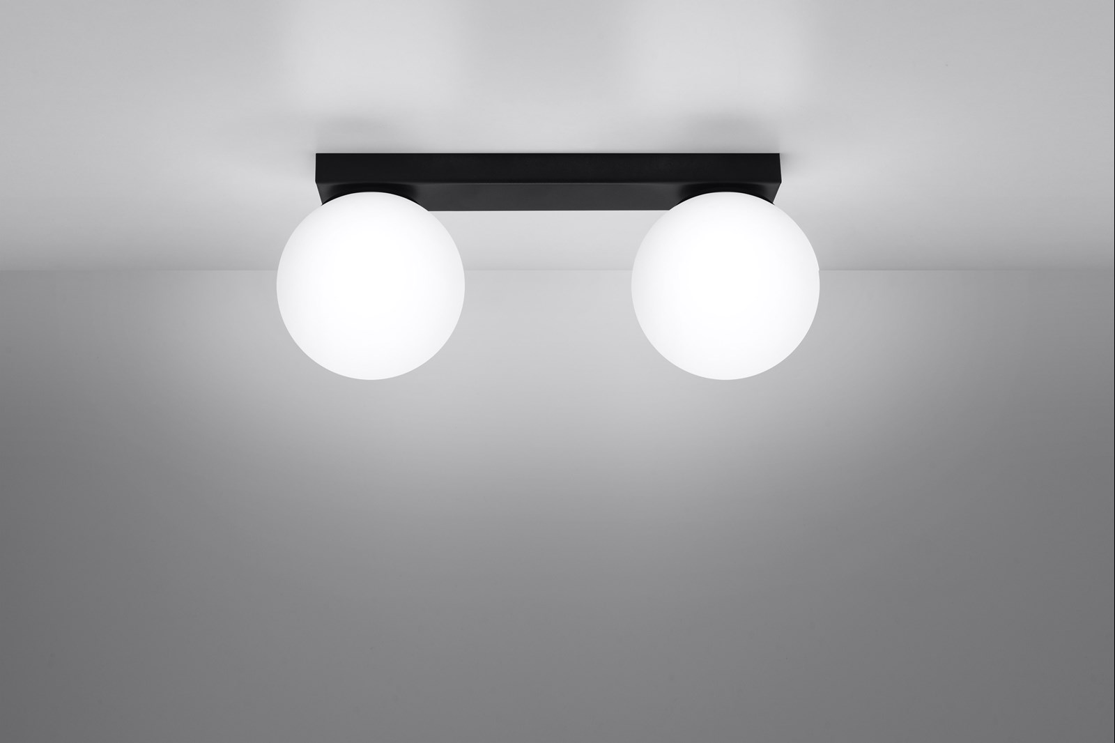 Plafond YOLI 2 negro + 2x bombilla LED G9 3000K Cálido 4,5W 450lm