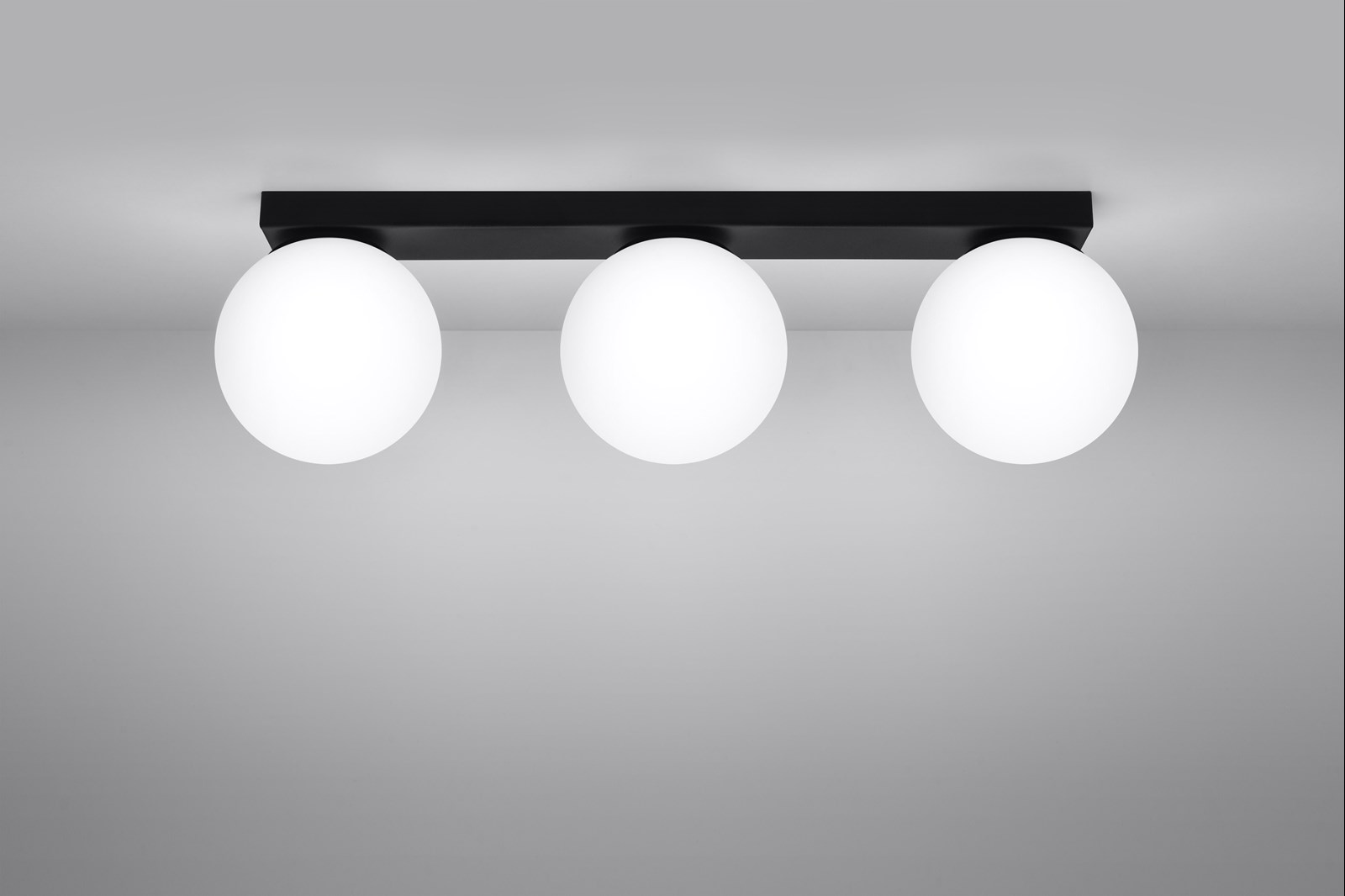 Plafond YOLI 3 negro + 3x bombilla LED G9 3000K Cálido 4,5W 450lm