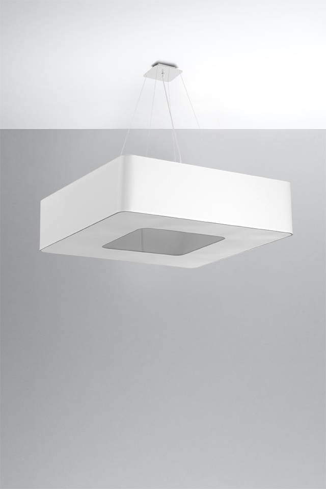 URANO 80 lámpara de araña blanco + 8x bombilla LED E27 3000K Cálido 7.5W 620lm