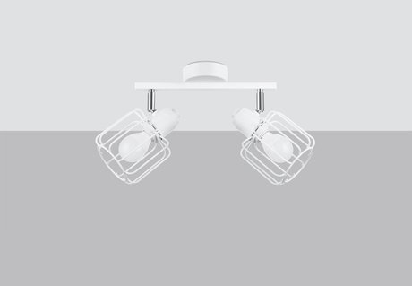 BELUCI 2 plafond blanco + 2x bombilla LED E14 3000K Cálida 7,5W 620lm