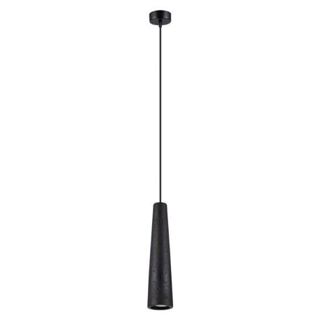 ELECTRA Lámpara colgante hormigón negro + 1x bombilla LED GU-10 3000K Cálido 7W 510lm