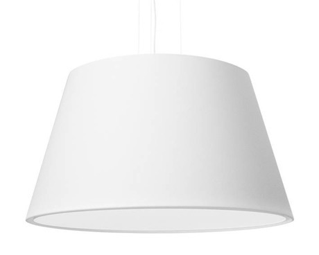 Lámpara CONO 45 blanca + 3 bombillas LED E27 3000K Cálida 7,5W 620lm