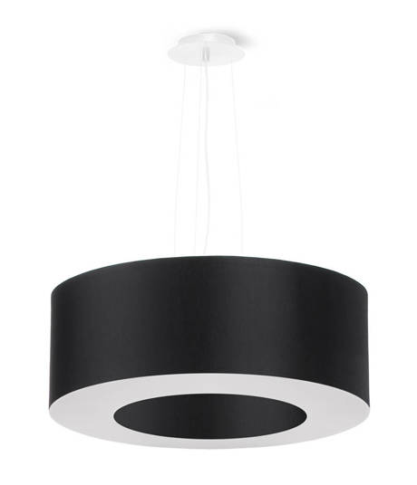 Lámpara SATURNO 50 negra + 5 bombillas LED E27 4000K Fría 7,5W 650lm