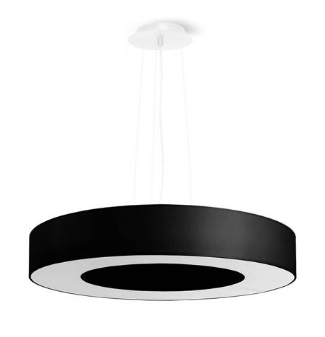 Lámpara SATURNO SLIM 50 negra + 5 bombillas LED E27 4000K Fría 7,5W 650lm