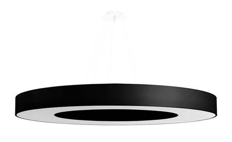 Lámpara SATURNO SLIM 90 negra + 8 bombillas LED E27 3000K Cálida 7,5W 620lm