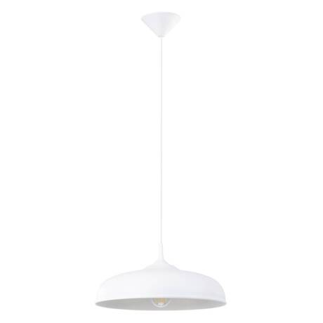 Lámpara colgante GINA blanca + 1x bombilla LED E27 4000K Frío 7,5W 690lm