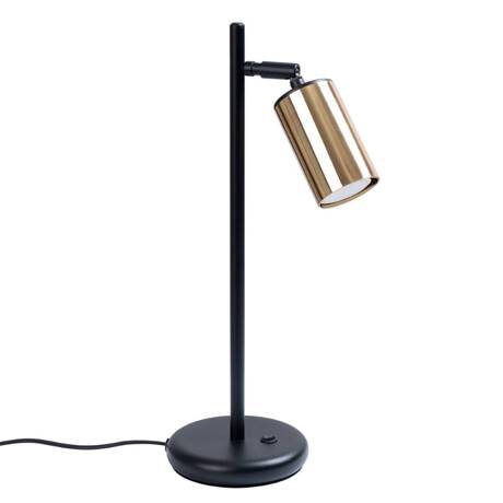 Lámpara de escritorio WINX negro/oro + 1x bombilla LED GU-10 4000K Frío 7W 530lm