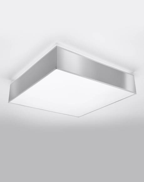 Plafón HORUS 45 GRIS + 3 bombillas LED E27 3000K Cálido 7,5W 620lm