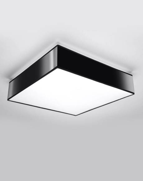 Plafón HORUS 45 NEGRO + 3 bombillas LED E27 3000K Cálido 7,5W 620lm