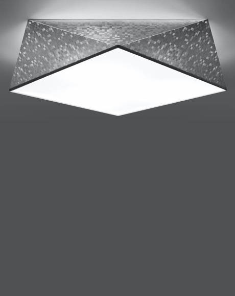 Plafond HEXA 45 CEKIN + 3x Bombilla LED E27 3000K Cálida 7,5W 620lm