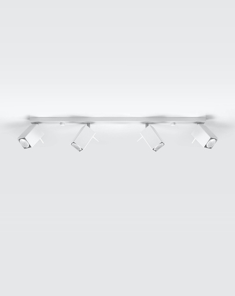 Plafond MERIDA 4L blanco + 4x Bombilla LED GU-10 3000K Cálida 7W 620lm