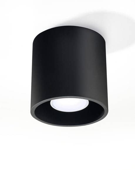 Plafond ORBIS 1 negro + 1x bombilla LED GU-10 3000K Cálida 7W 620lm