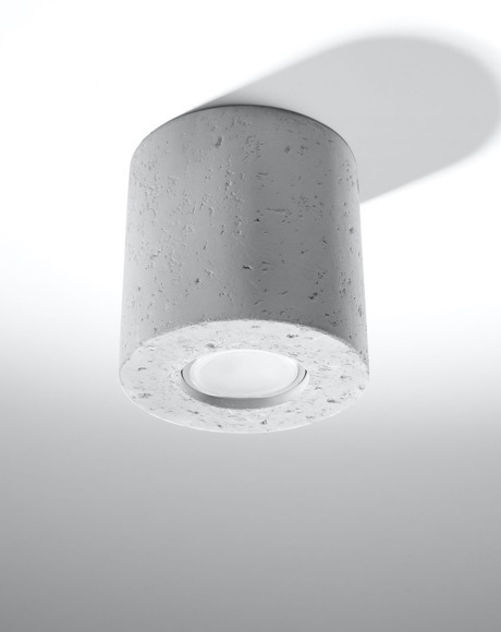 Plafond ORBIS hormigón + 1x bombilla LED GU-10 3000K Cálido 7W 620lm