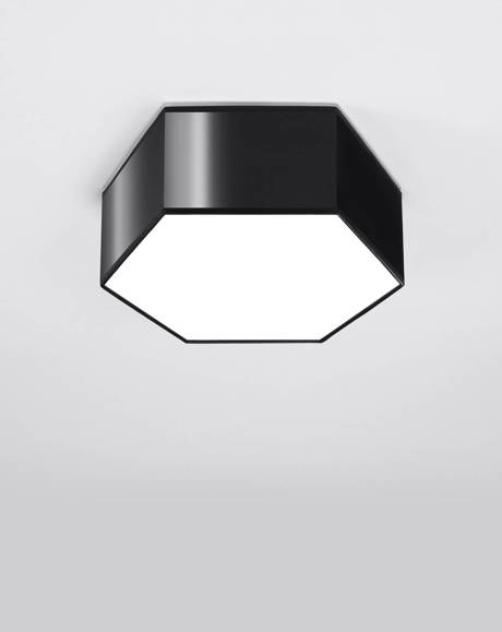 Plafond SUNDE 11 negro + 2x bombilla LED E27 3000K Cálida 7,5W 620lm