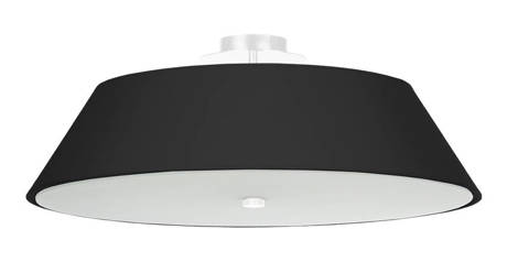 Plafond VEGA 60 negro + 5x bombilla LED E27 3000K Cálida 7,5W 620lm