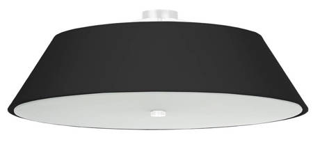 Plafond VEGA 70 negro + 5x bombilla LED E27 3000K Cálida 7,5W 620lm