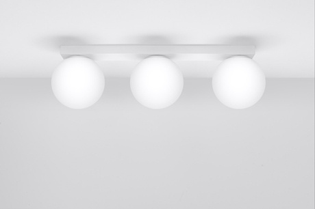 Plafond YOLI 3 blanco + 3x Bombilla LED G9 3000K Cálido 4,5W 450lm