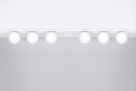 Plafond YOLI 6 blanco + 6x Bombilla LED G9 3000K Cálido 4,5W 450lm